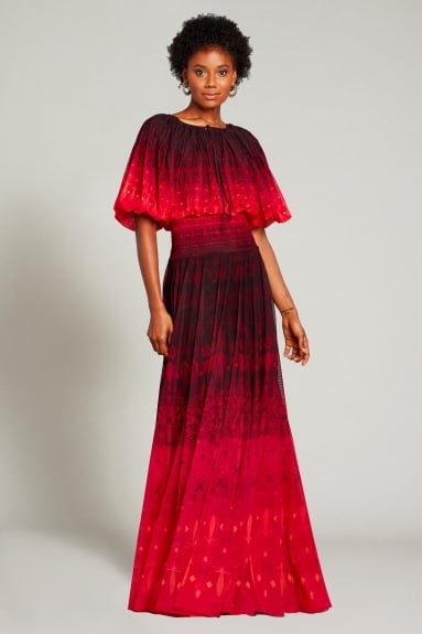 Nehir Ombré Blouson Gown