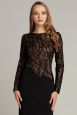 Delphine Beaded Crepe Gown